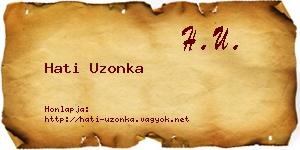Hati Uzonka névjegykártya